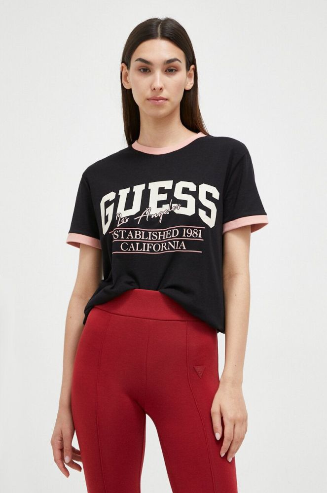 Футболка Guess жіночий колір чорний (3497993)