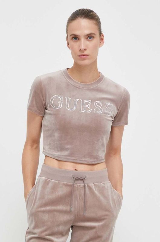 Футболка Guess жіночий колір рожевий (3586432)