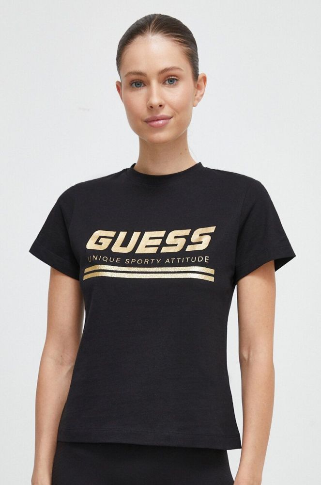 Бавовняна футболка Guess колір чорний (3572585)