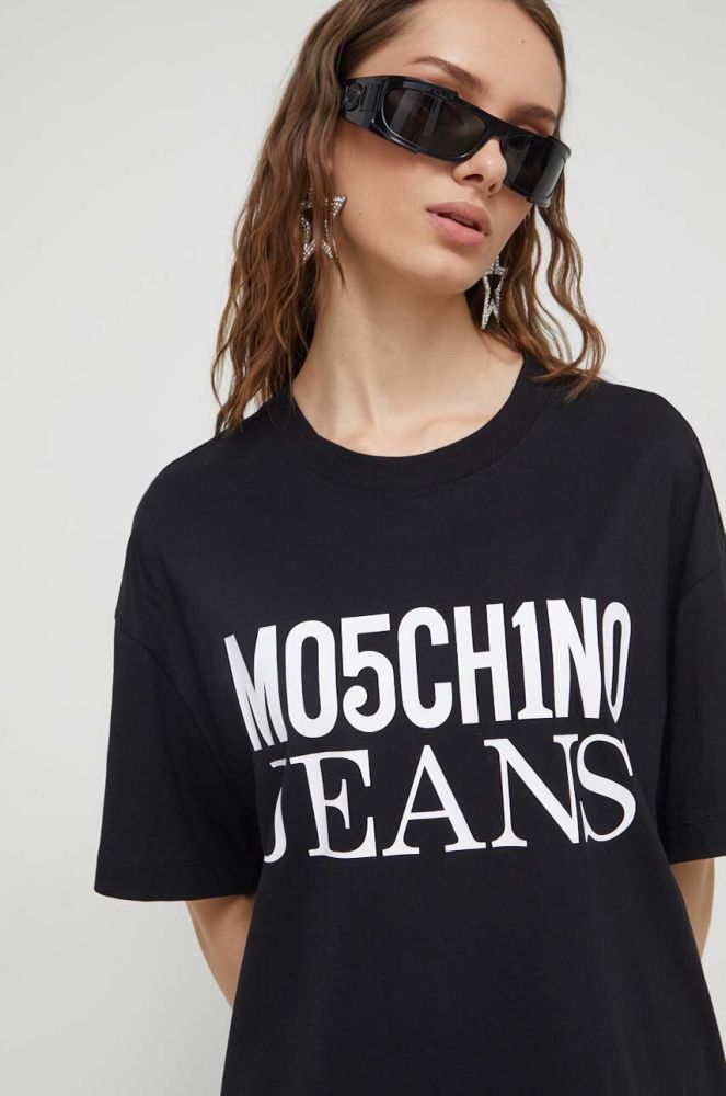 Бавовняна футболка Moschino Jeans колір чорний (3493869)