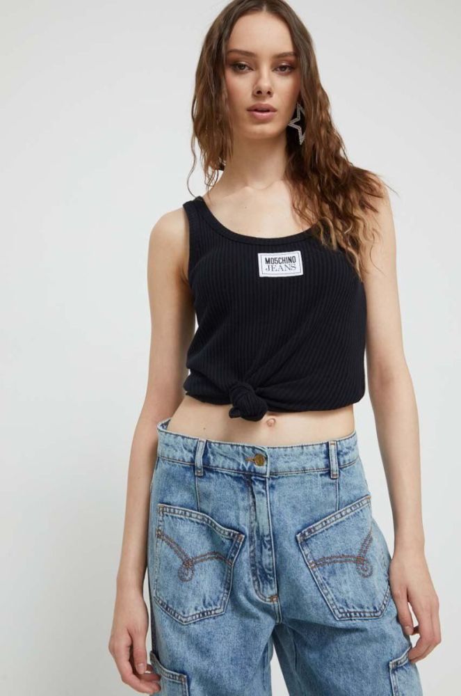 Топ Moschino Jeans жіночий колір чорний (3493895) фото 5