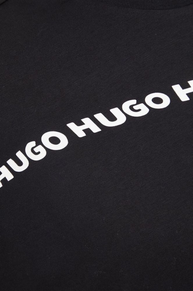 Бавовняна футболка HUGO колір чорний (3520641) фото 5
