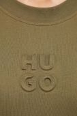 Бавовняна футболка HUGO колір зелений