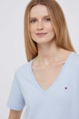 Бавовняна футболка Tommy Hilfiger жіночий колір блакитний (3478406)