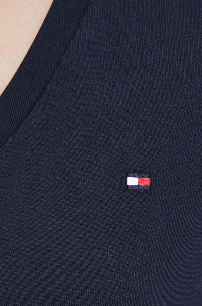 Бавовняна футболка Tommy Hilfiger жіночий колір синій (3478411) фото 5