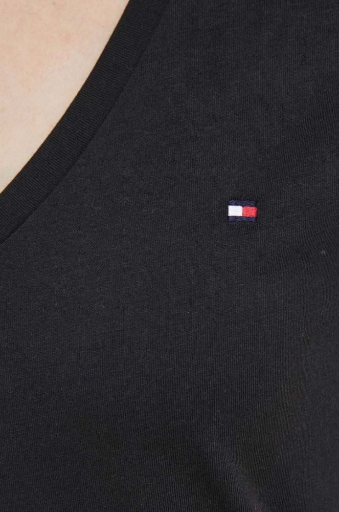 Бавовняна футболка Tommy Hilfiger жіночий колір чорний (3478401) фото 4