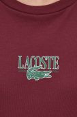 Бавовняна футболка Lacoste колір бордовий