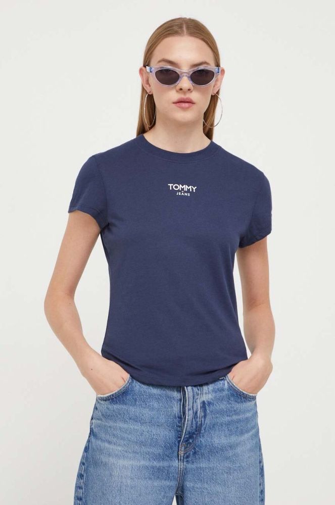 Футболка Tommy Jeans жіночий колір синій (3510542)