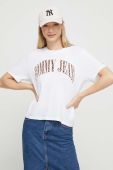 Бавовняна футболка Tommy Jeans колір білий (3592245)