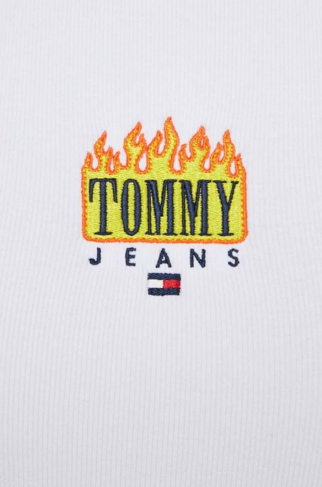 Топ Tommy Jeans жіночий колір білий (3619184) фото 5