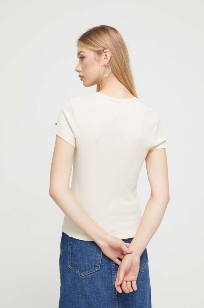 Футболка Tommy Jeans жіночий колір бежевий (3593955) фото 3