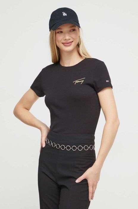 Футболка Tommy Jeans жіночий колір чорний (3593950)