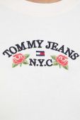 Бавовняна футболка Tommy Jeans колір бежевий (3510568)