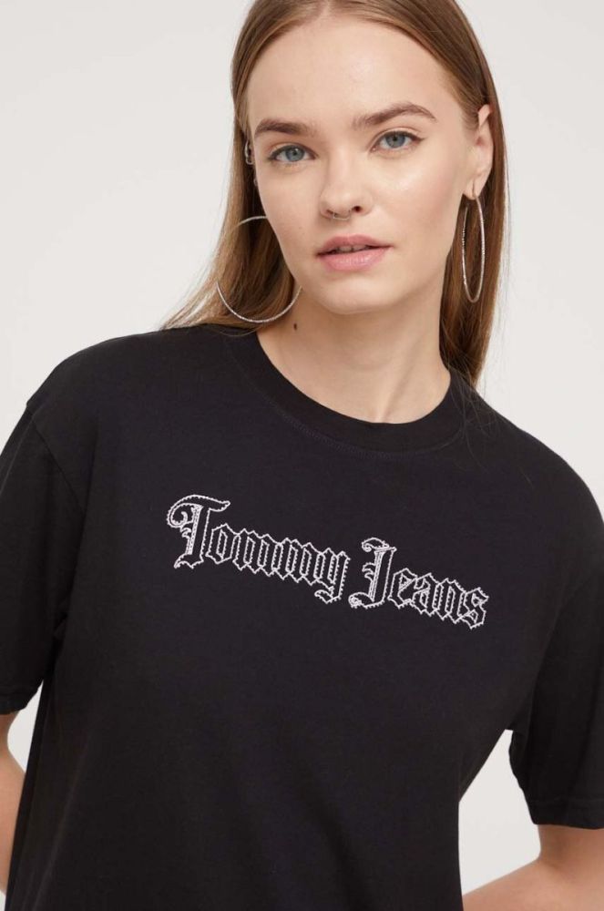 Бавовняна футболка Tommy Jeans колір чорний (3538876) фото 4