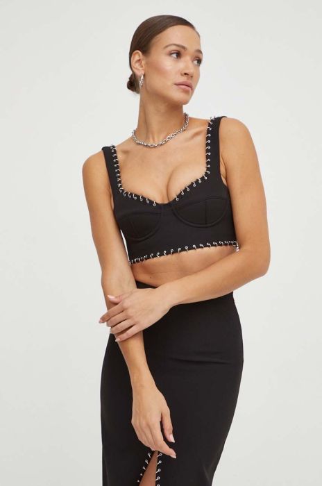 Топ Patrizia Pepe жіночий колір чорний (3651818)