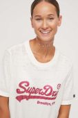 Футболка Superdry жіночий колір бежевий