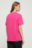 Бавовняна футболка Karl Lagerfeld Jeans колір рожевий