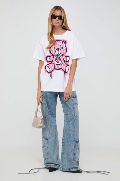 Бавовняна футболка Twinset жіночий колір білий (3615299)