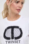 Бавовняна футболка Twinset жіночий колір білий (3606690)