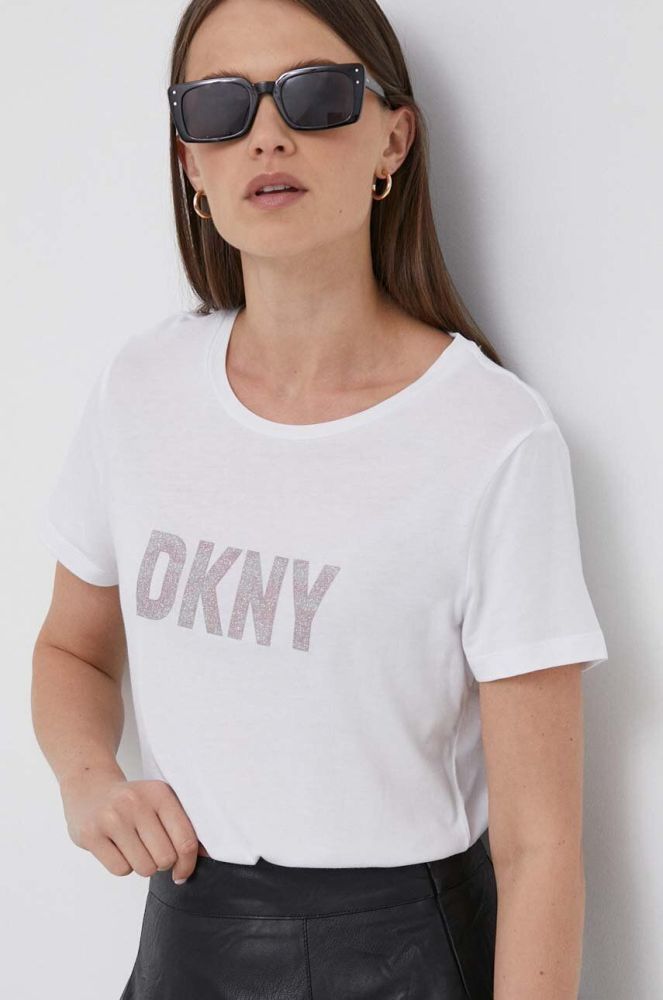 Футболка Dkny жіночий колір білий (3468139)