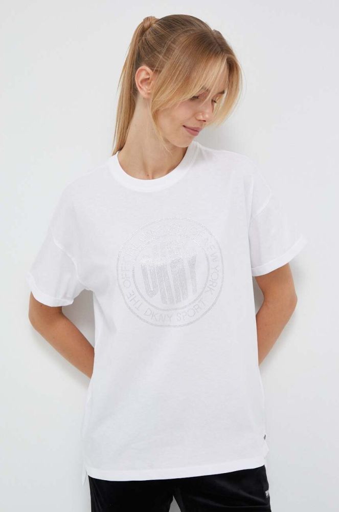 Бавовняна футболка Dkny колір білий (3447799)