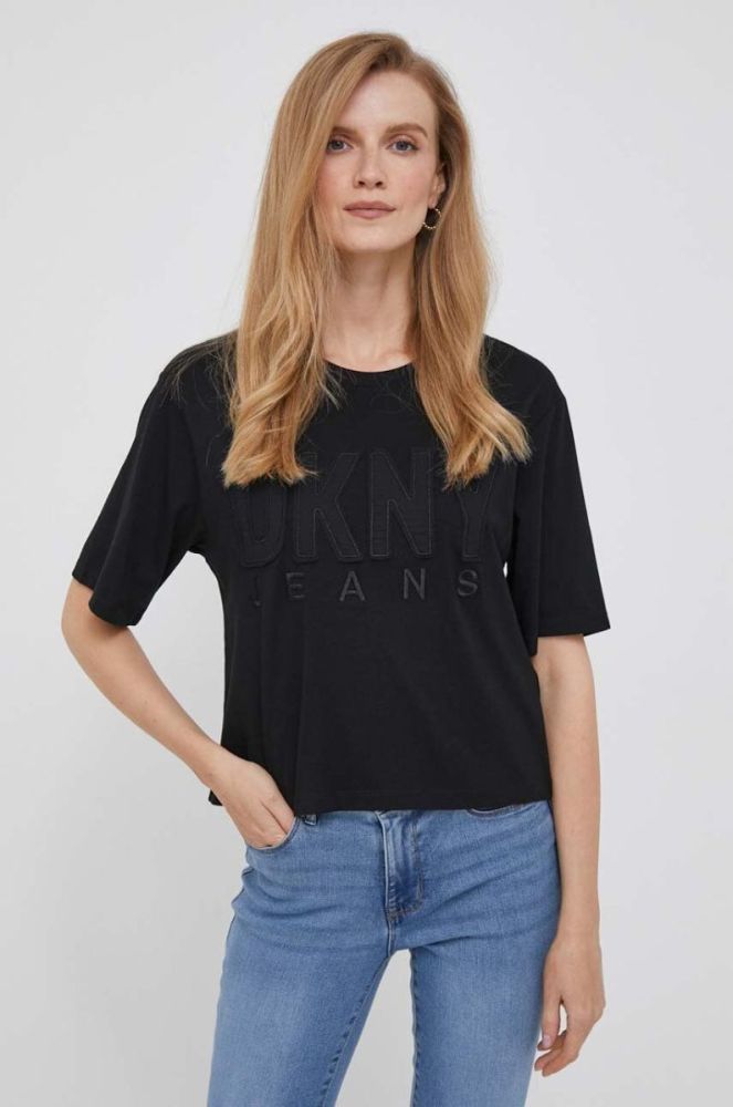 Футболка Dkny жіночий колір чорний (3471613) фото 3