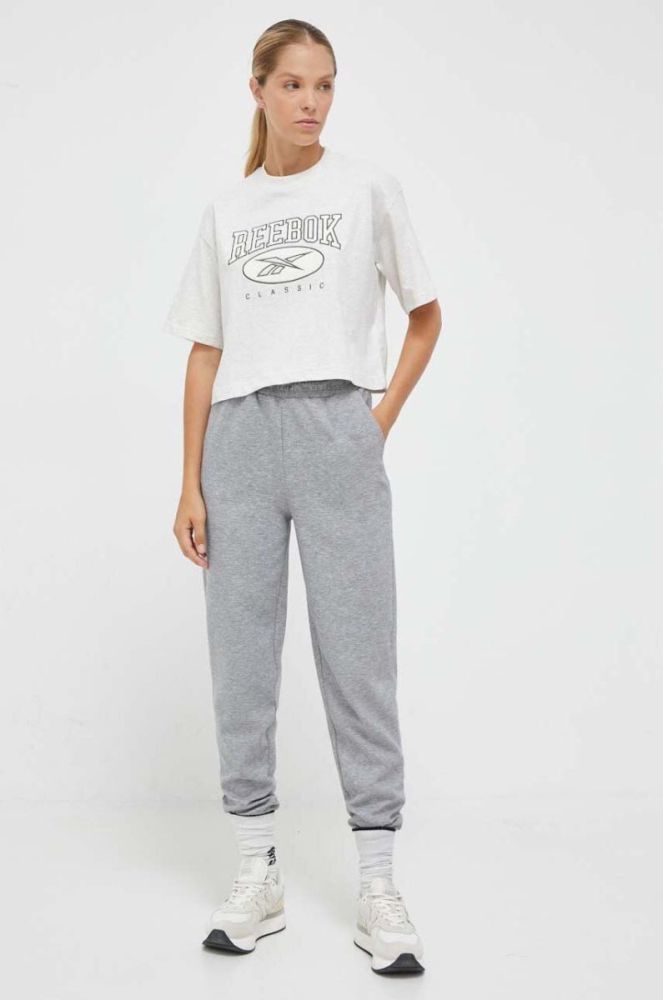 Бавовняна футболка Reebok Classic колір сірий (3464019) фото 2