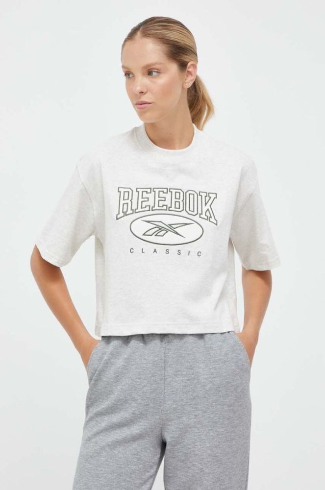 Бавовняна футболка Reebok Classic колір сірий (3464019) фото 4