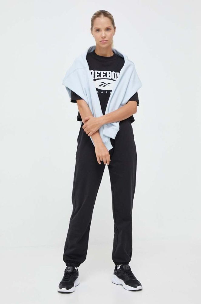 Бавовняна футболка Reebok Classic колір чорний (3459814) фото 2