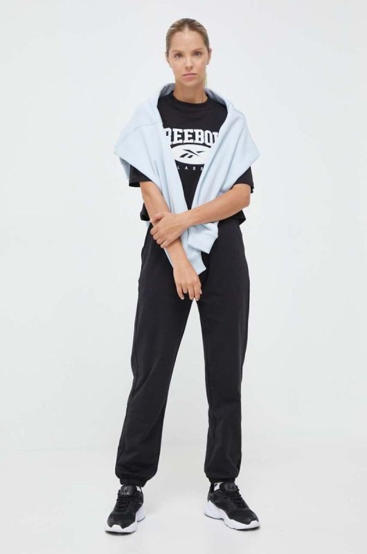 Бавовняна футболка Reebok Classic колір чорний (3459814) фото 2