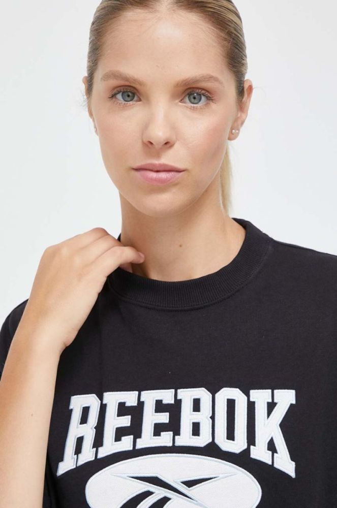 Бавовняна футболка Reebok Classic колір чорний (3459814) фото 4