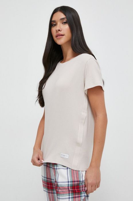 Футболка лаунж Tommy Hilfiger колір бежевий