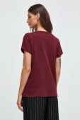 Бавовняна футболка lounge Tommy Hilfiger колір бордовий