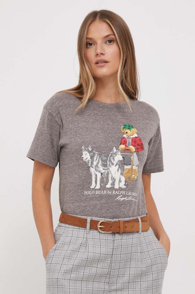 Футболка Polo Ralph Lauren жіночий колір сірий (3657787)