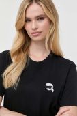 Бавовняна футболка Karl Lagerfeld колір чорний (3504965)