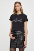 Бавовняна футболка Karl Lagerfeld колір чорний (3548191)