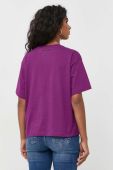 Бавовняна футболка Karl Lagerfeld колір фіолетовий (3538886)