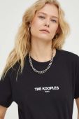 Бавовняна футболка The Kooples колір чорний (3572715)
