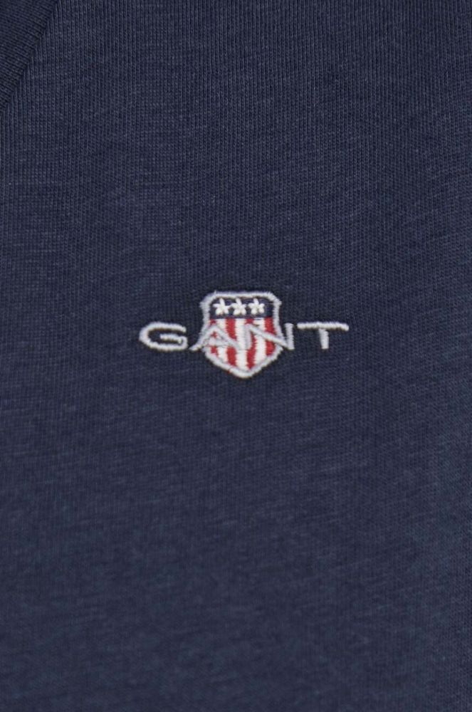 Бавовняна футболка Gant колір синій (3560446) фото 5