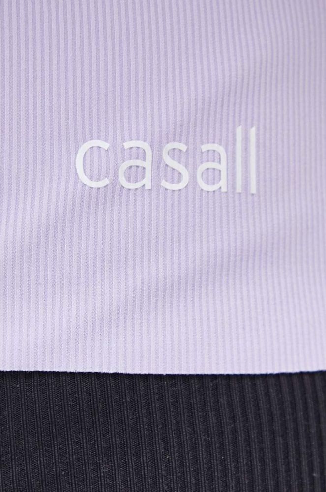 Топ для тренувань Casall Defined Rib колір фіолетовий фото 5