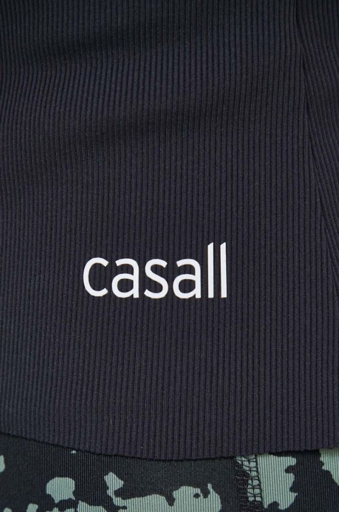 Топ для тренувань Casall Defined Rib колір чорний фото 5
