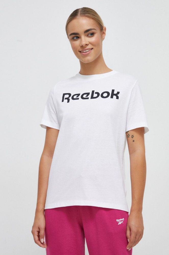 Бавовняна футболка Reebok колір білий (3576165)
