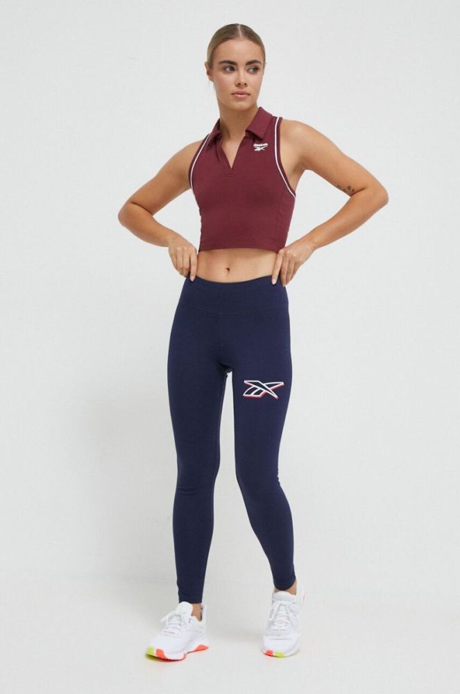 Топ Reebok жіночий колір бордовий фото 2