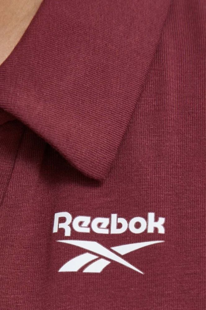 Топ Reebok жіночий колір бордовий фото 5