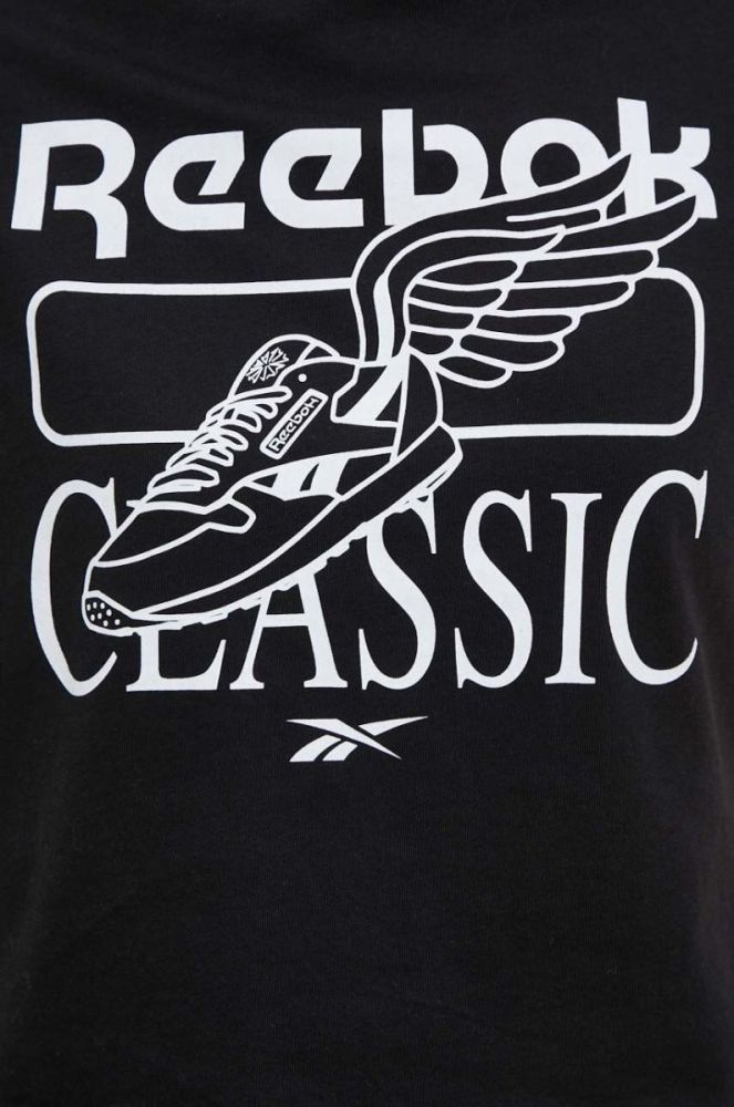 Бавовняна футболка Reebok колір чорний (3548211) фото 4