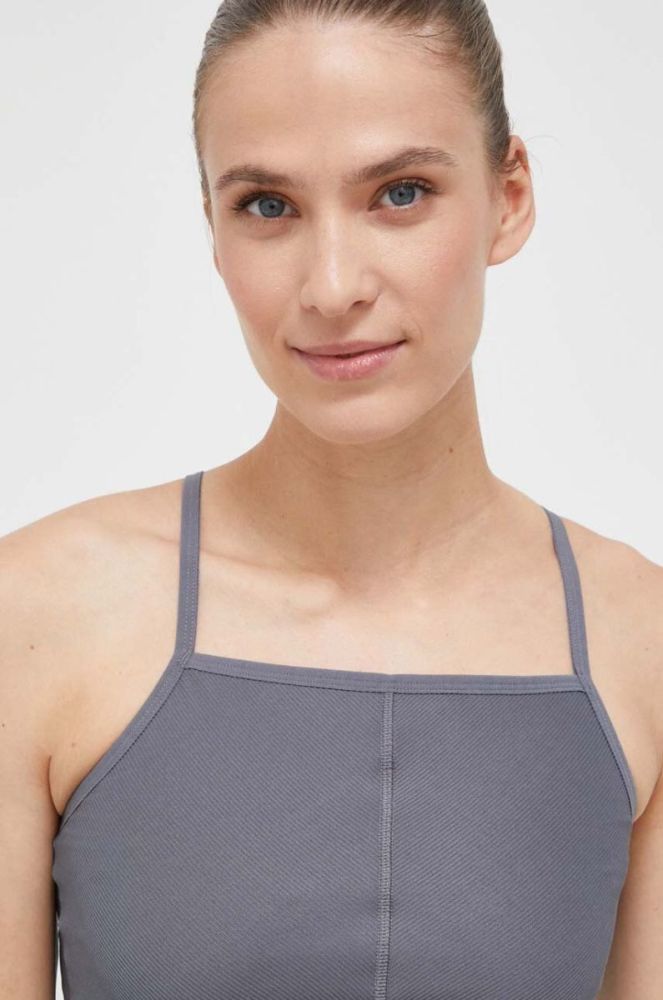 Топ для йоги Reebok колір сірий фото 4