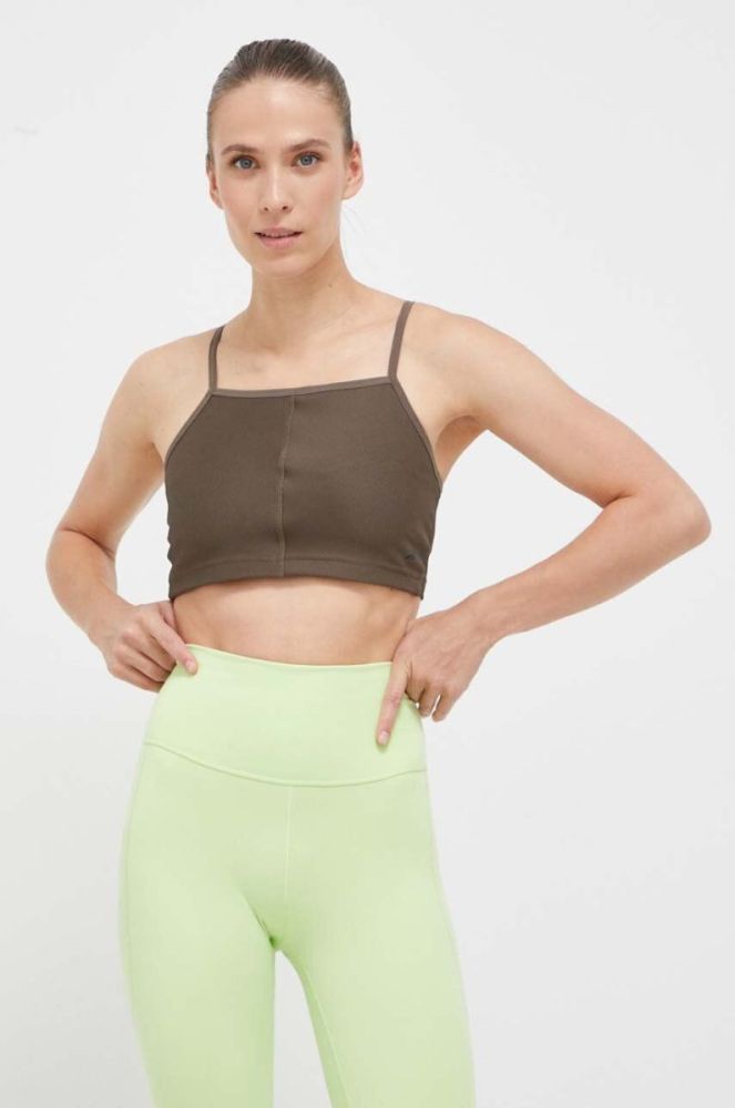 Топ для йоги Reebok колір коричневий фото 4