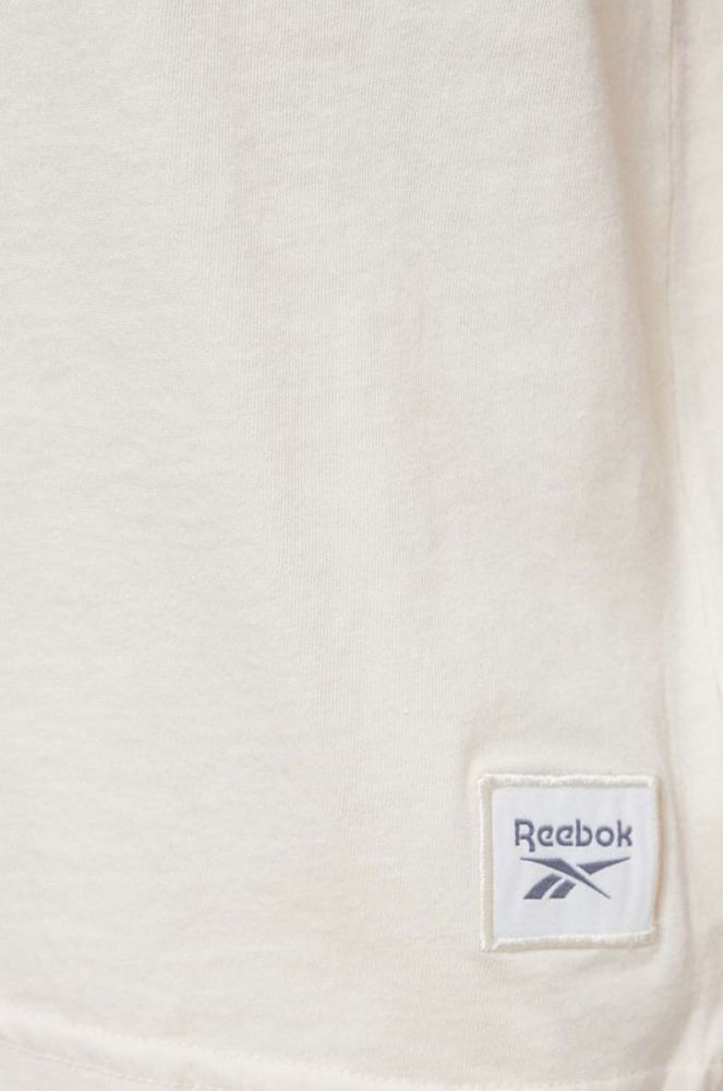 Бавовняна футболка Reebok Classic колір бежевий (3576185) фото 4