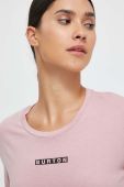 Бавовняна футболка Burton жіночий колір рожевий