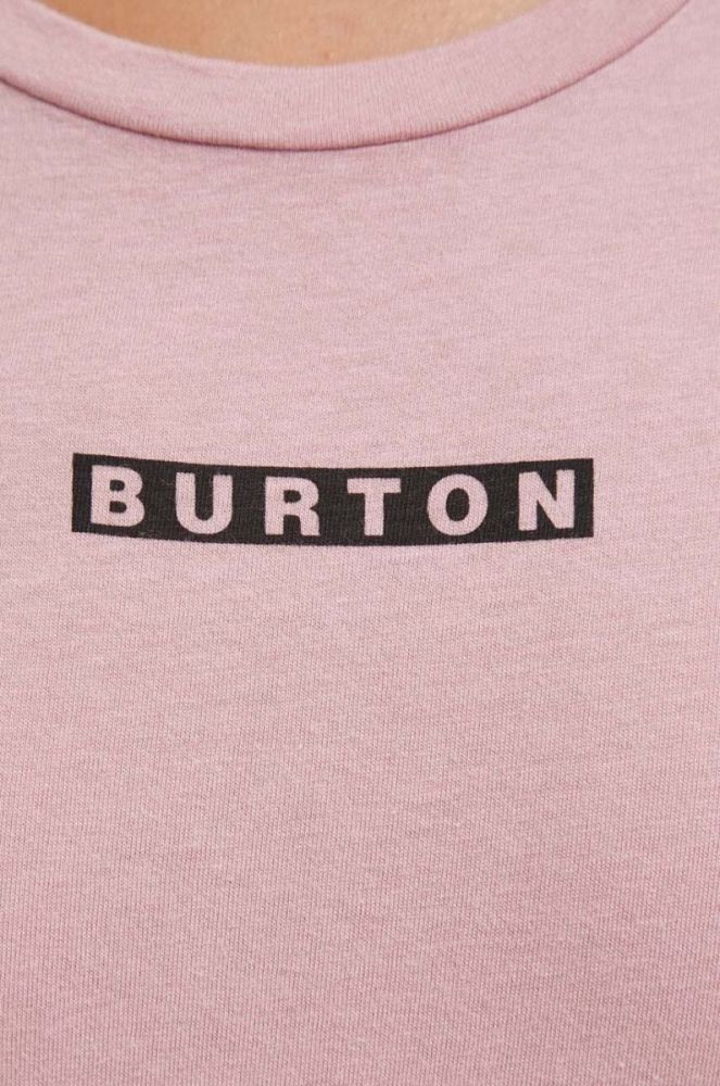 Бавовняна футболка Burton жіночий колір рожевий фото 5